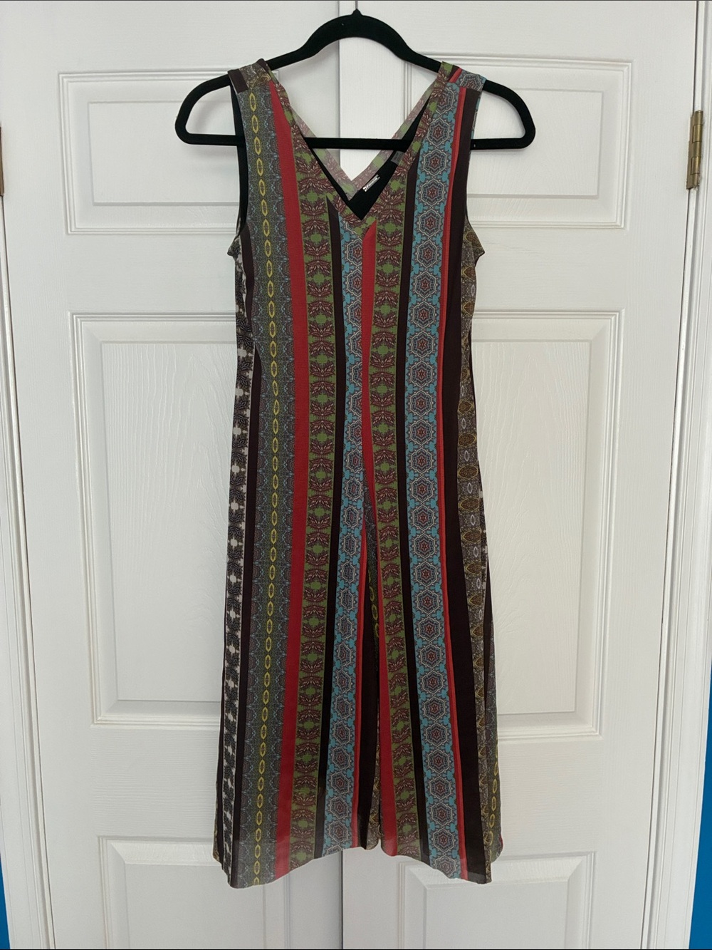 Tahari Sleeveless Multicolor Striped Dress, XS